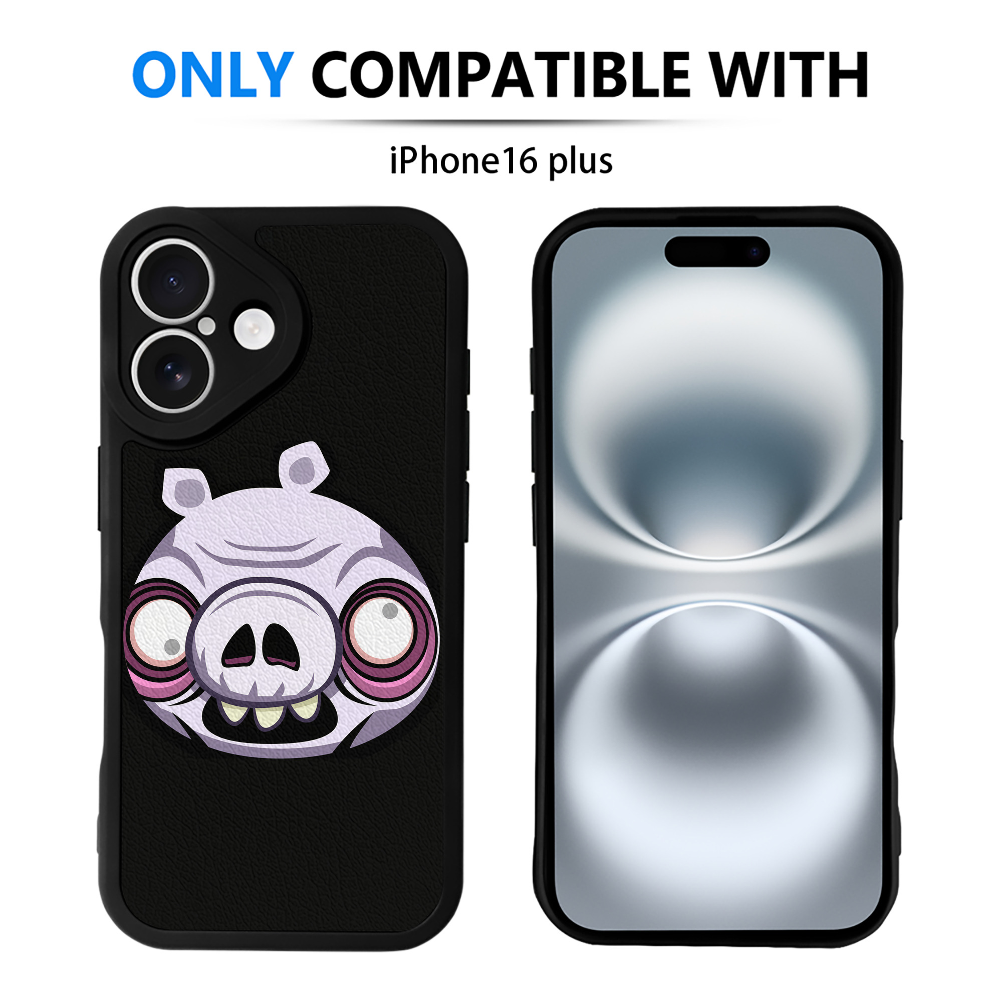 （画像用） Angry Birds アングリーバード 【iPhone 16シリーズ対応】シリコンスマホケース（レザー調） 材質：シリコン